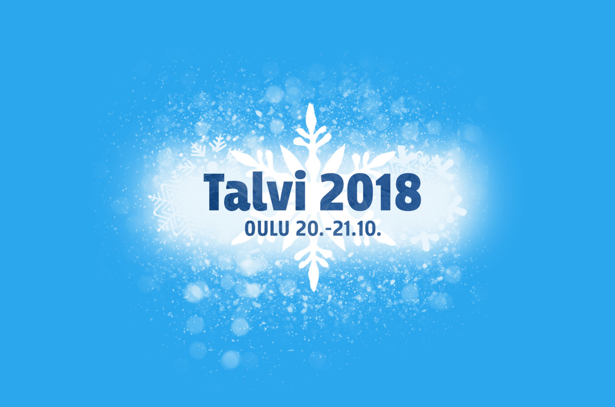 Talvi 2018 -logo taustalla