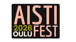Mustalla pohjalla teksti AistiFest 2026 Oulu